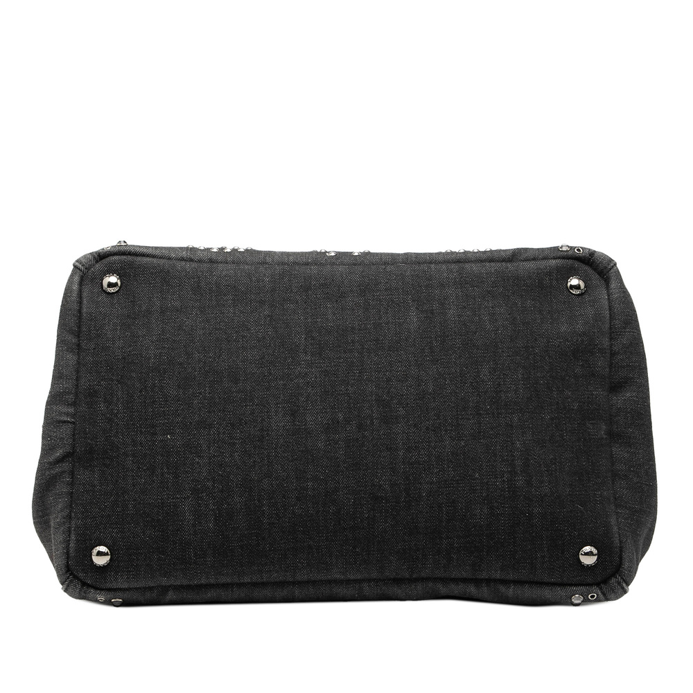 Pre-Loved Prada Denim Canapa Bijoux Satchel - Picture 3 of 7